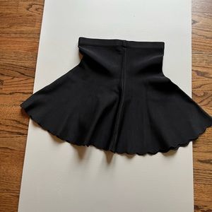 BCBG Black Skater Skirt with scalloped hem.